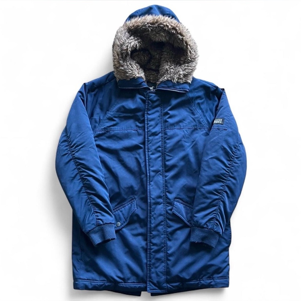 Hollister beautiful faux fur zip up with button jacket long sleeve